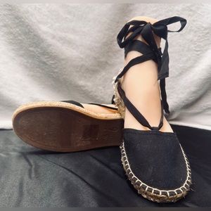 Ladies Espadrilles Black size 9